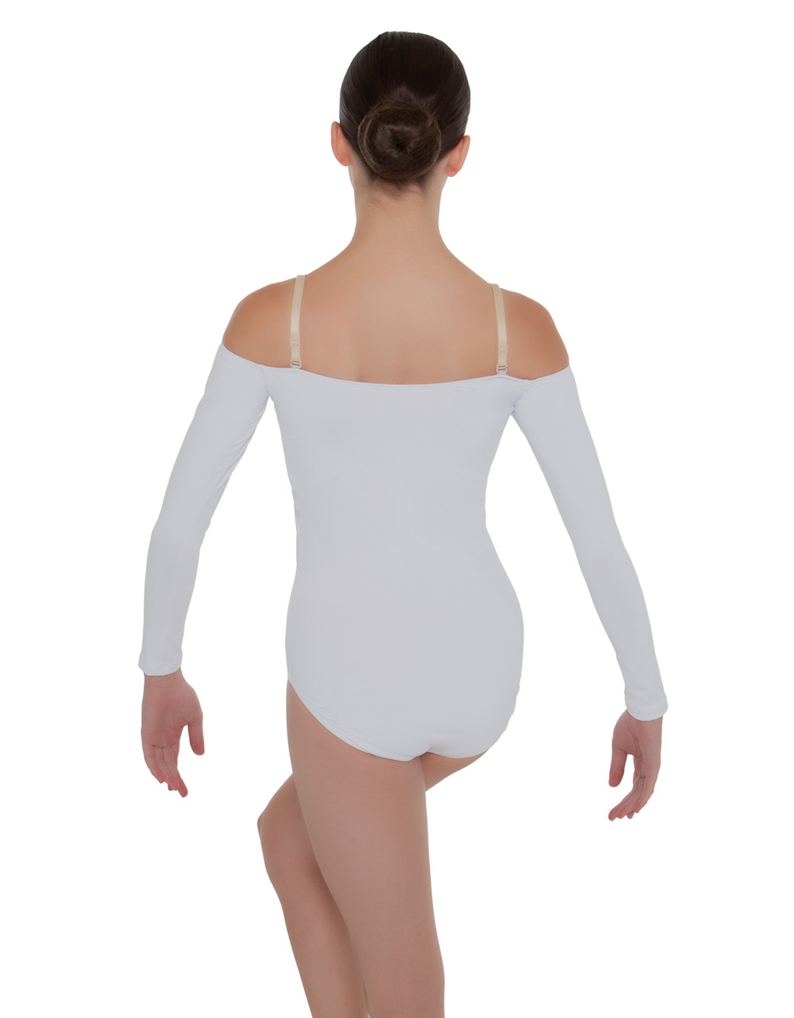 Solid Lycra Off The Shoulder LS Leotard