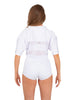 Lycra and Sport Mesh Squad Goal Yoke Tee