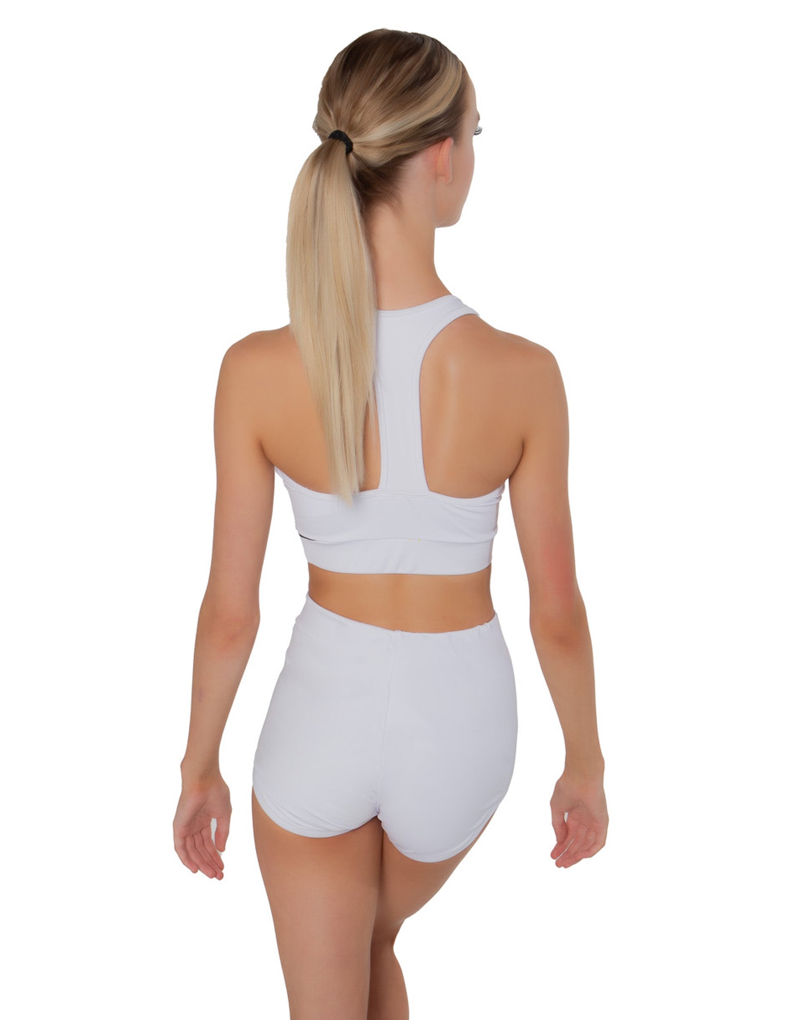 Solid Lycra Racerback Crop Top