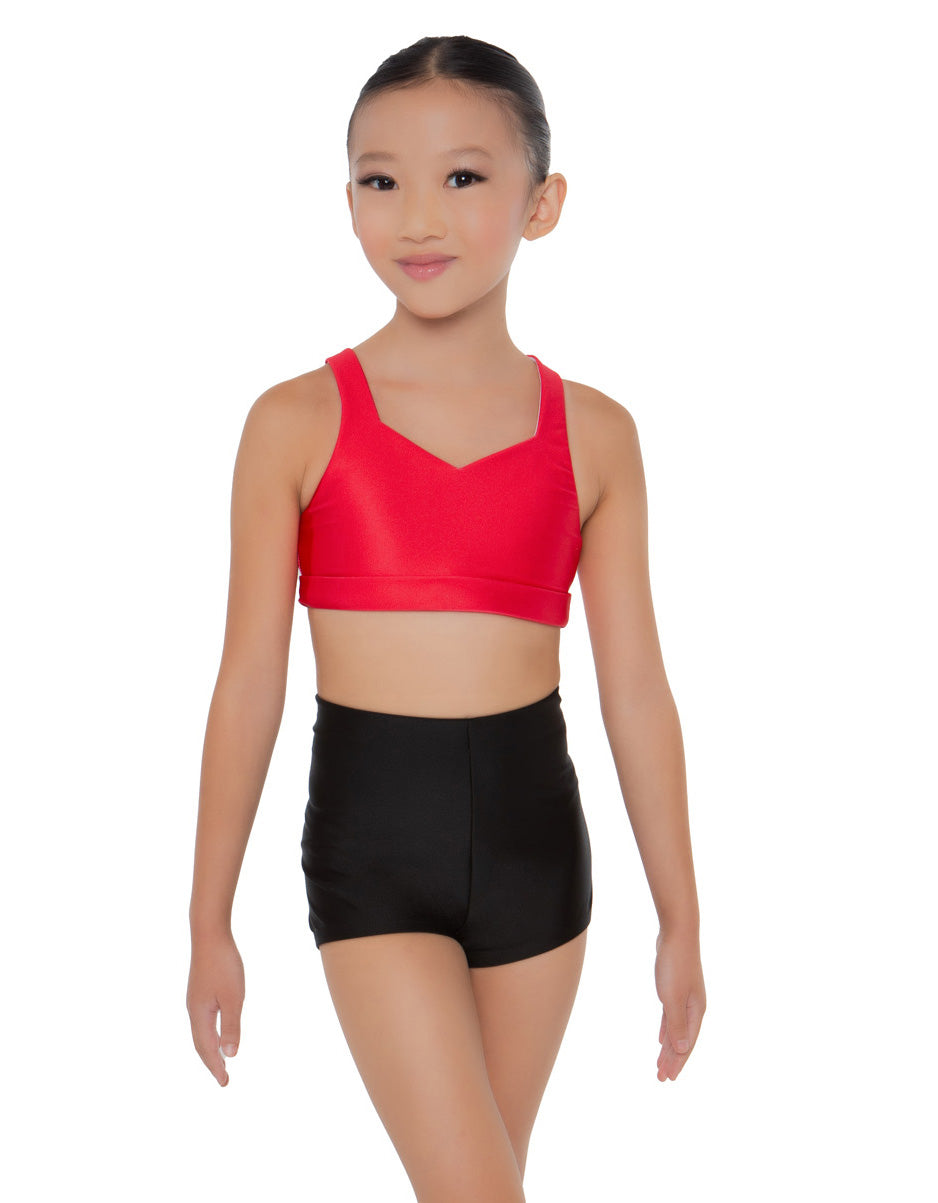 Solid Lycra Sweetheart Crop