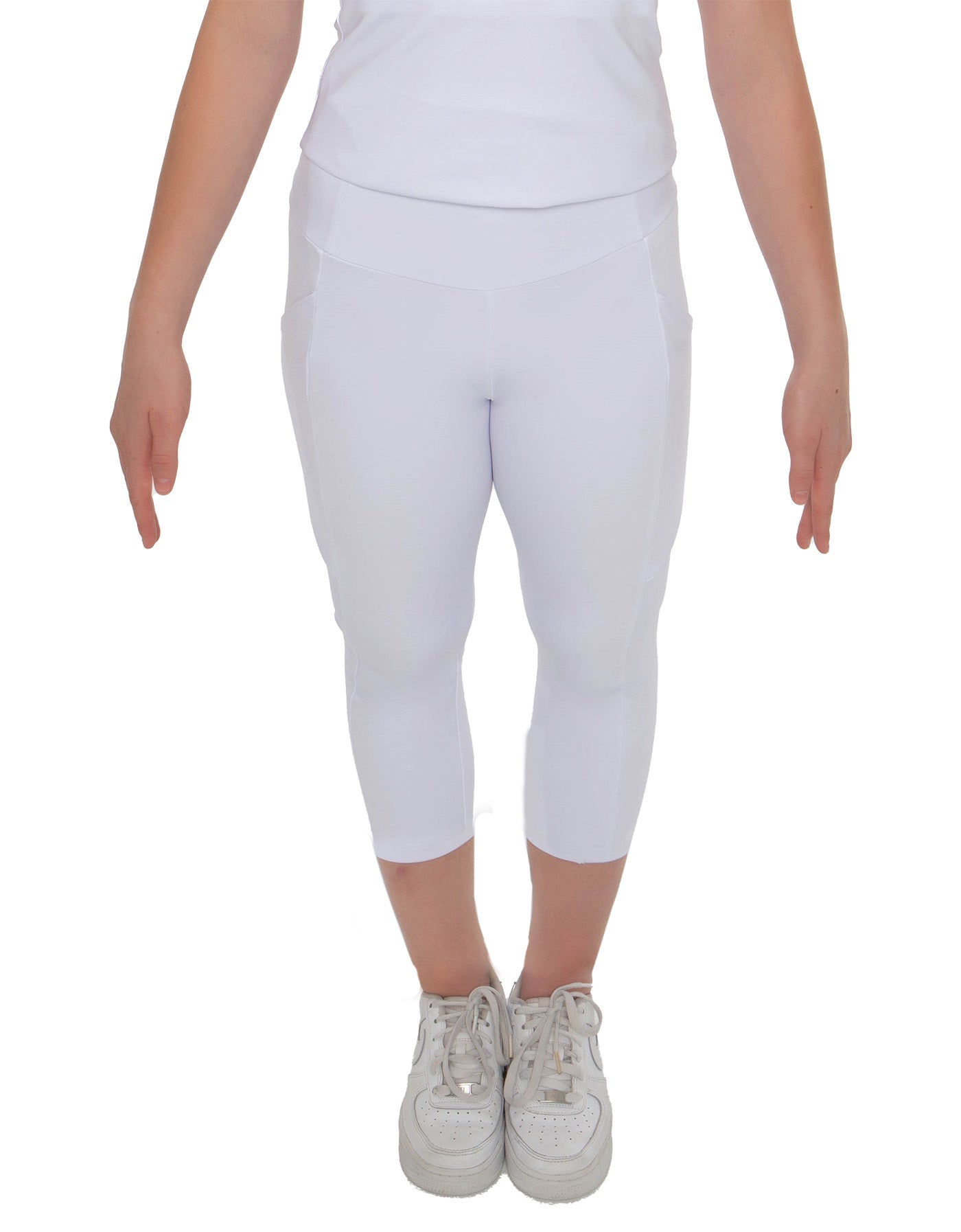 Solid Lycra Pocket Capri