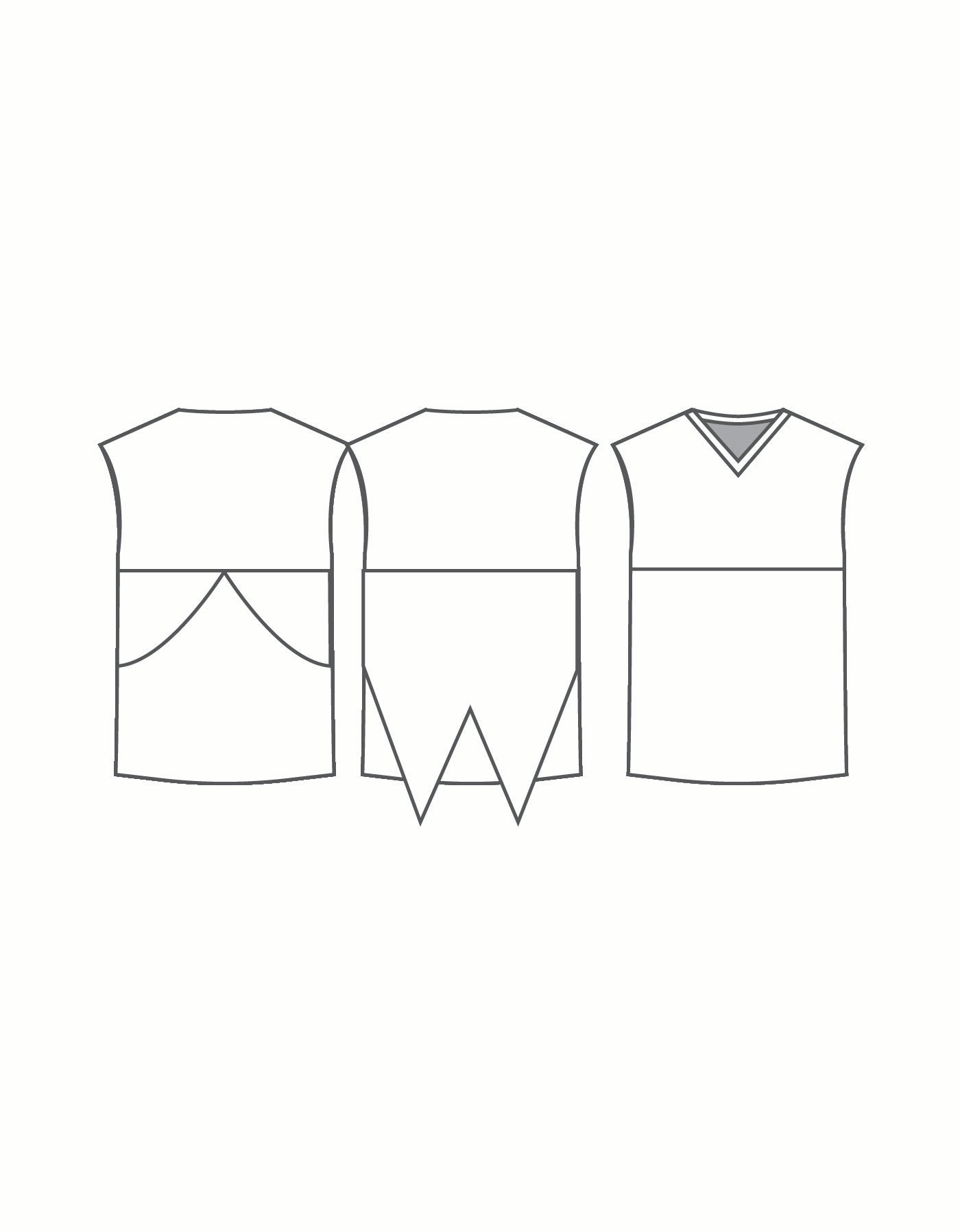 Custom Inked Convertible V Neck Tank Shirt With Tails - Hologram