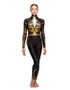 Gold Dragon LS TNeck Open Back Unitard