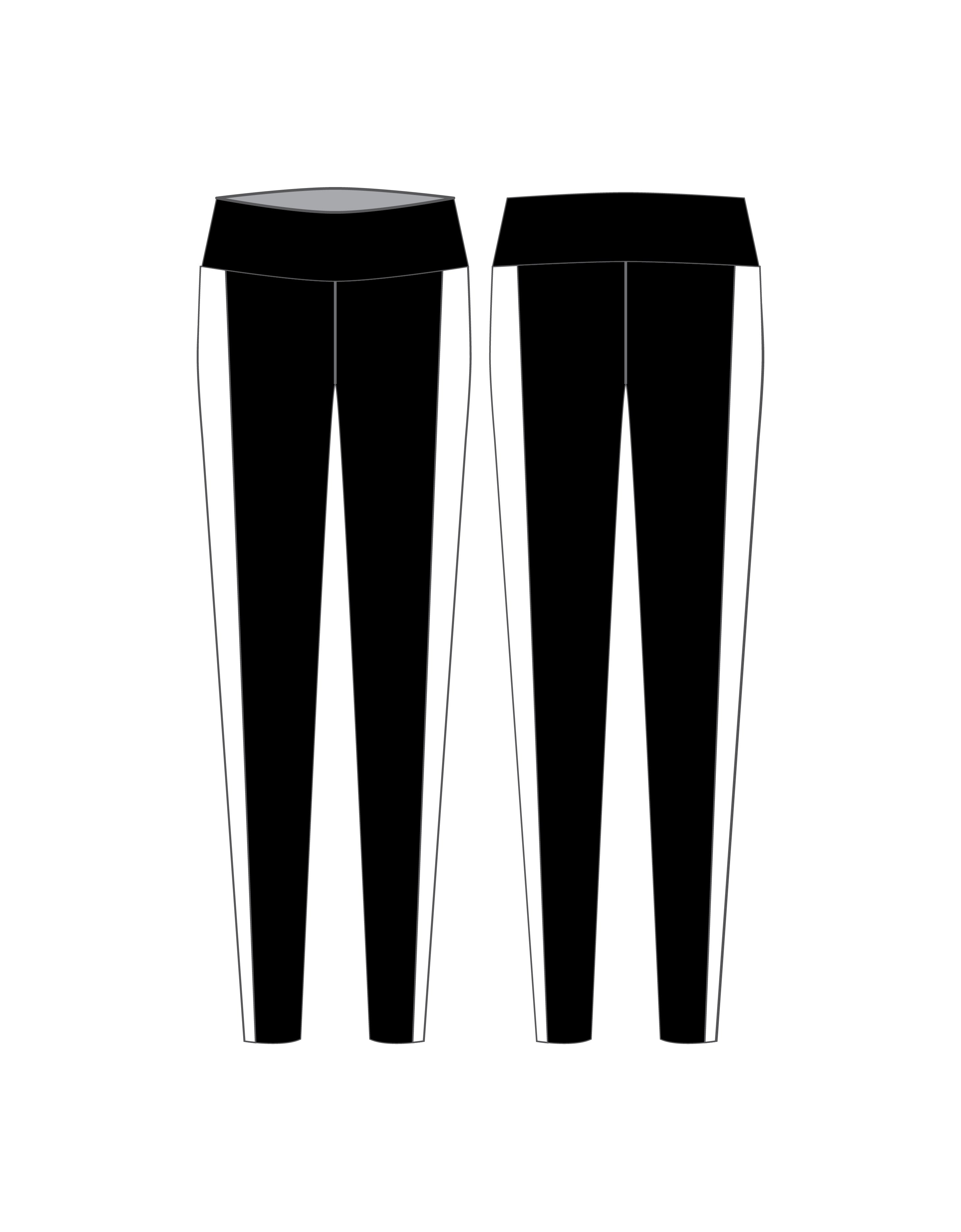 Custom Inked Popcolour Panel Yoga Leggings - Flat Supplex