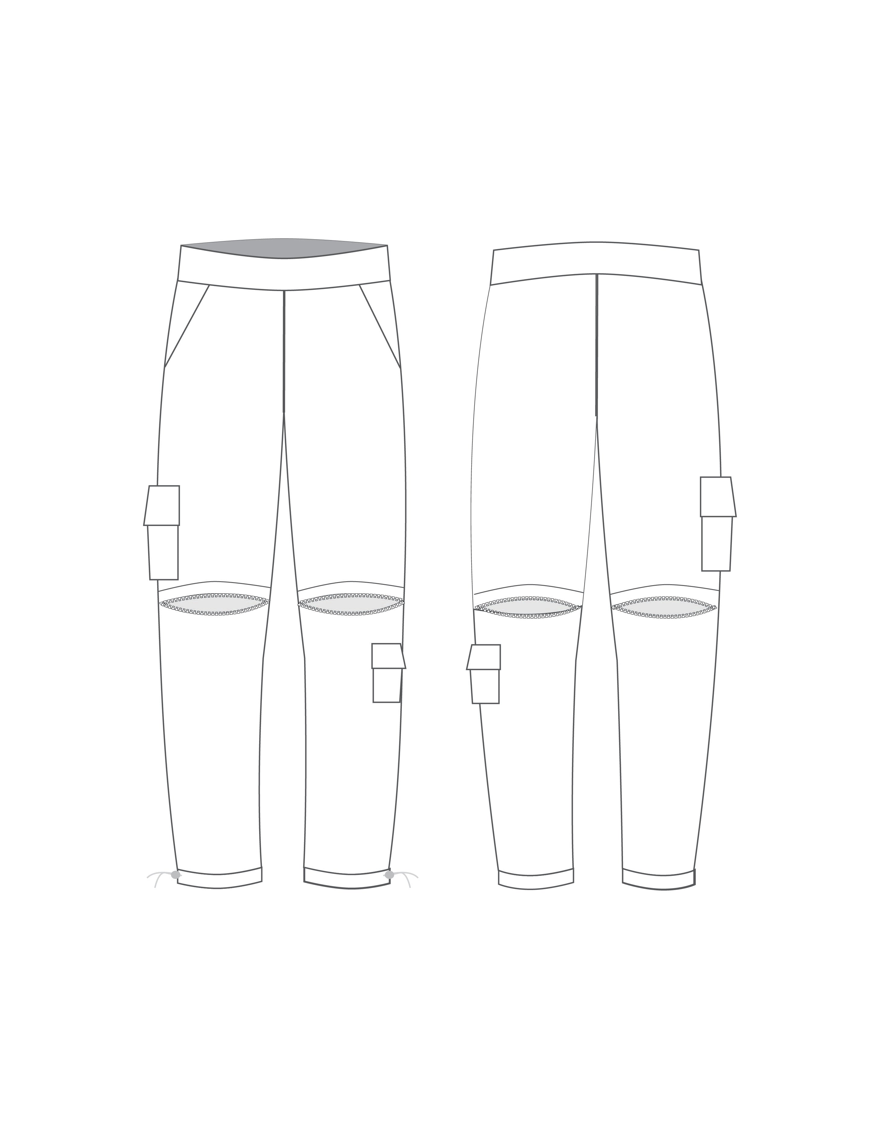 Custom Inked Zipper Cargo Pants - Satin