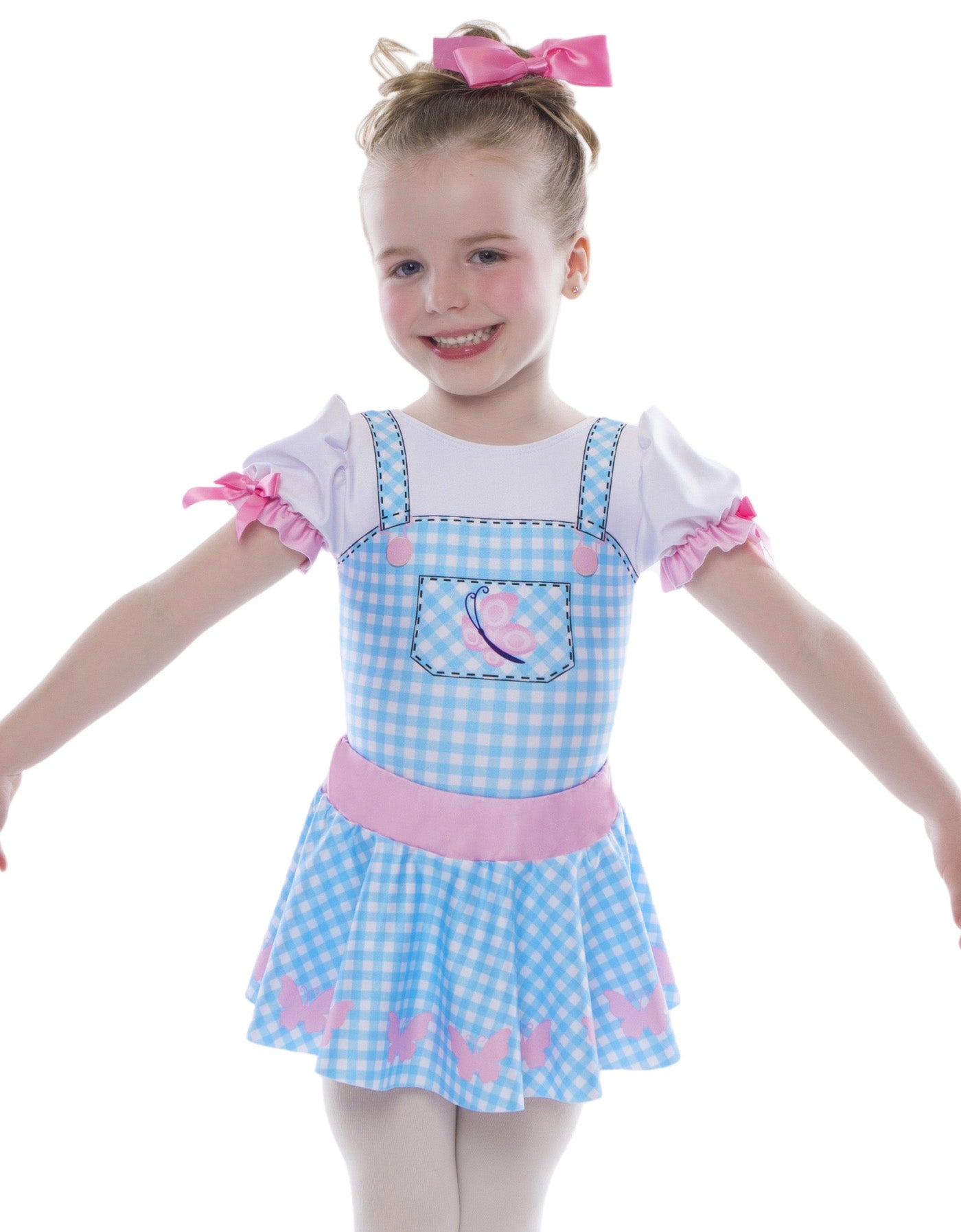 Butterfly Buddies Gingham Top Skirt