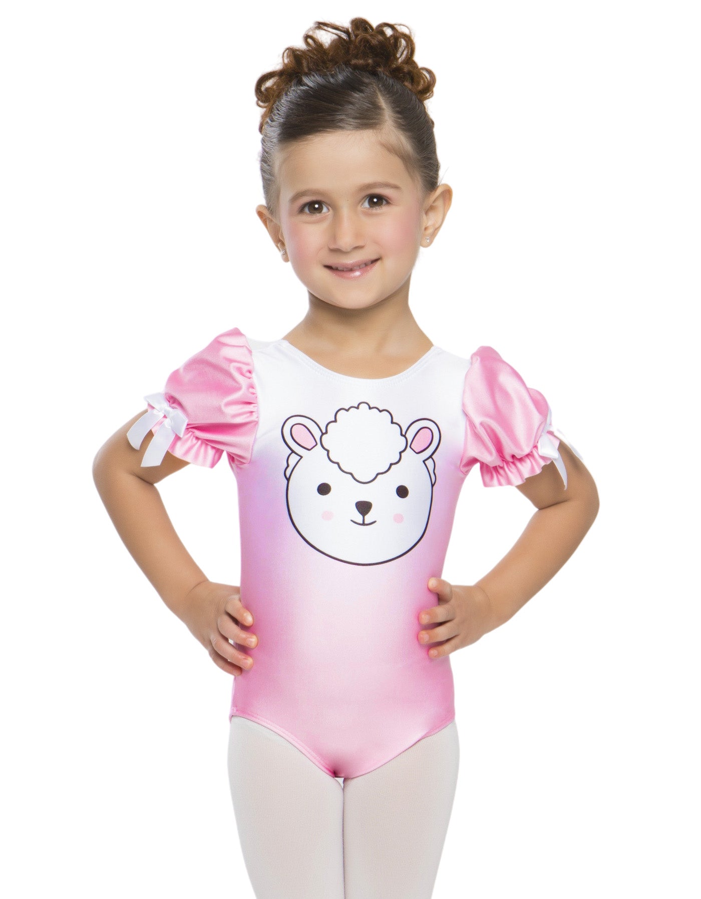 Barnyard Ballet Sheep Puff Sleeve Leotard