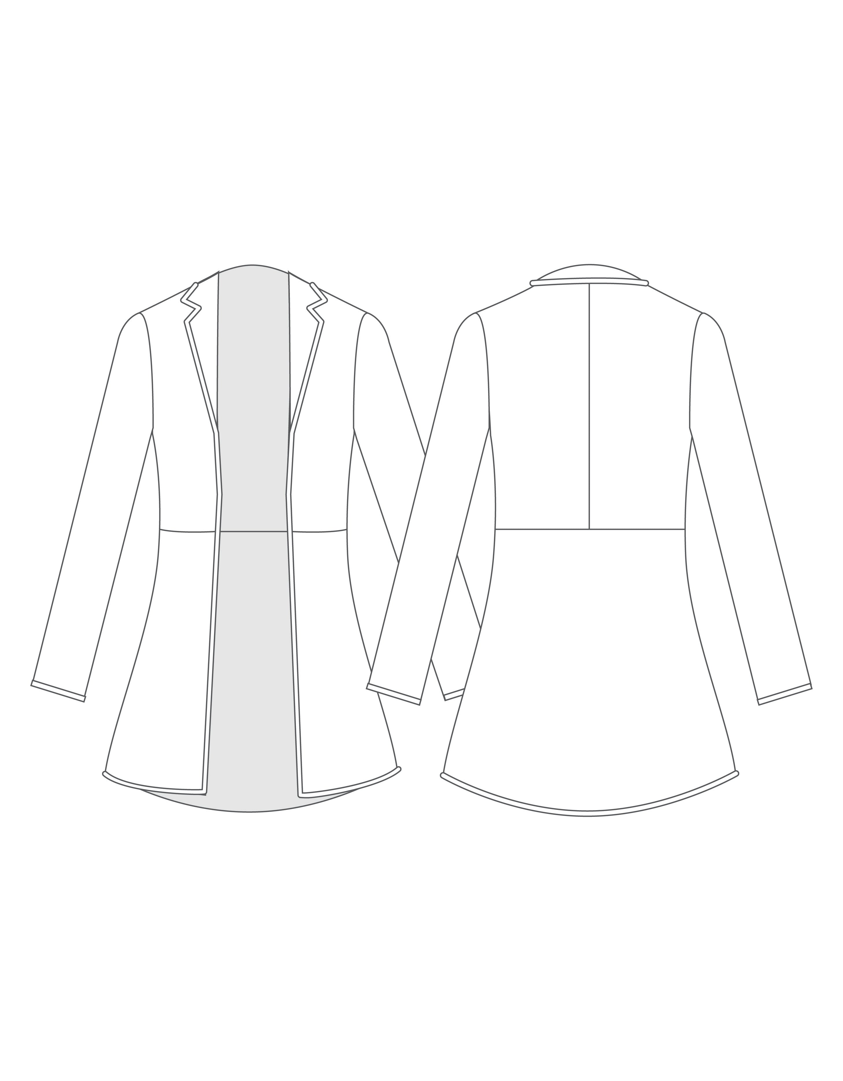 Custom Inked Long Blazer Overcoat - Lycra