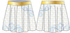 Huntress Golden Skater Skirt with Waistband