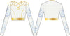 Huntress Golden LS Crew Neck Crop Top with Epaulets