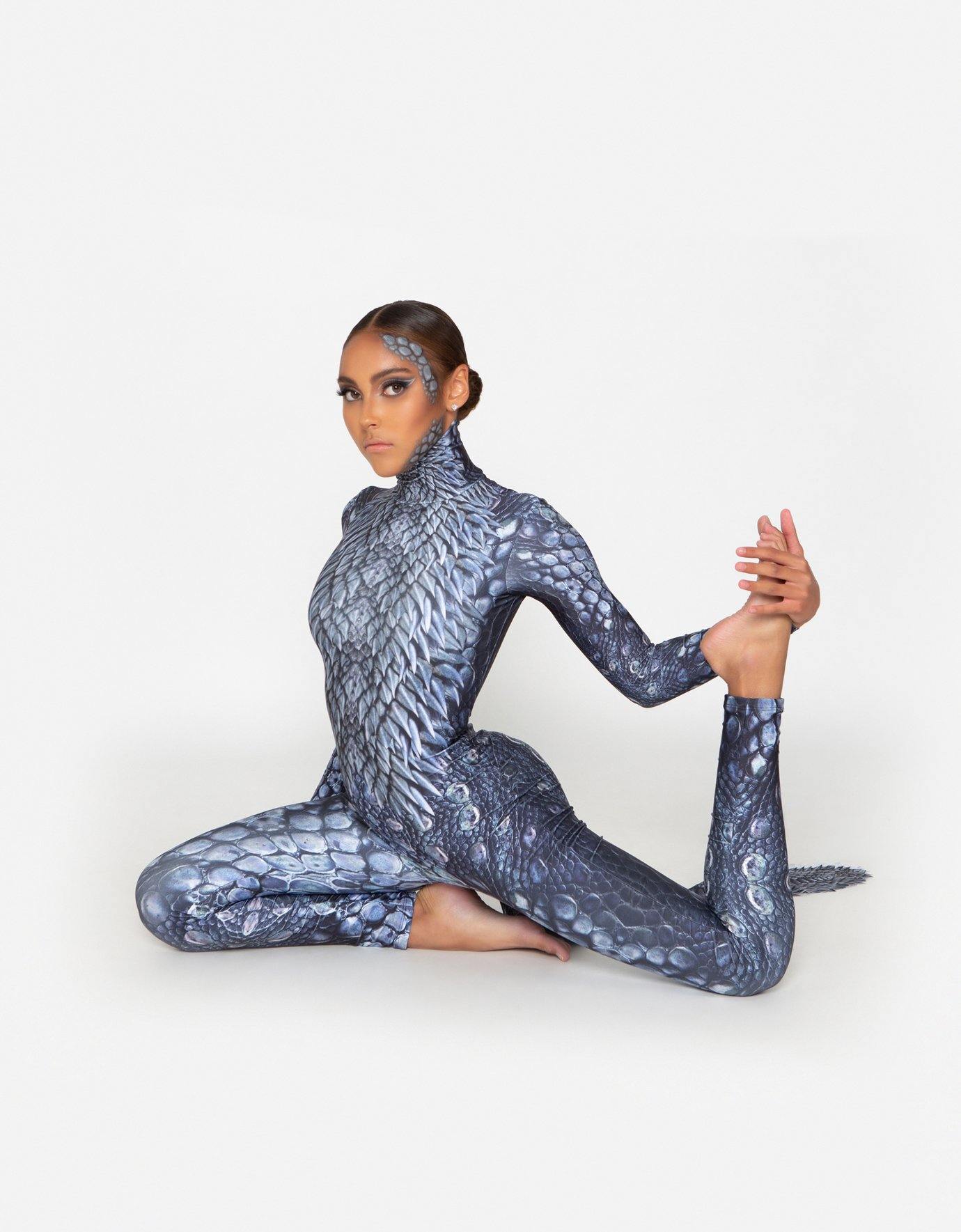 Reptilian LS Zip Back Unitard - Hamilton Theatrical