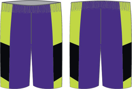 Custom Lime Purple Modern Kitbuilder Basketball Shorts