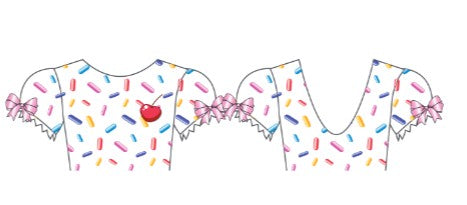 Sprinkles Puff Sleeve Crop Top