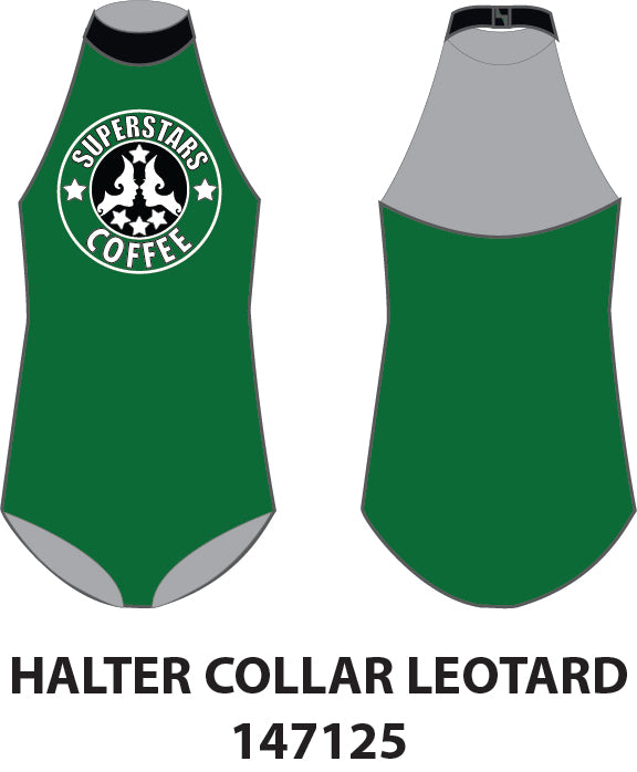 Coffee Break Halter Collar Leotard