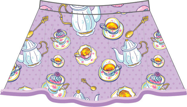 Custom Tea Cups Top Skirt