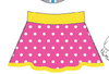 Candy Striper Top Skirt Tall Band