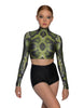 Snake Long Sleeve Crop Top