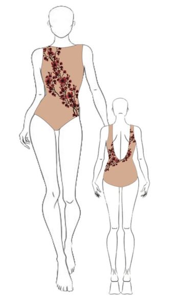 Custom Secret Garden Tank Leotard