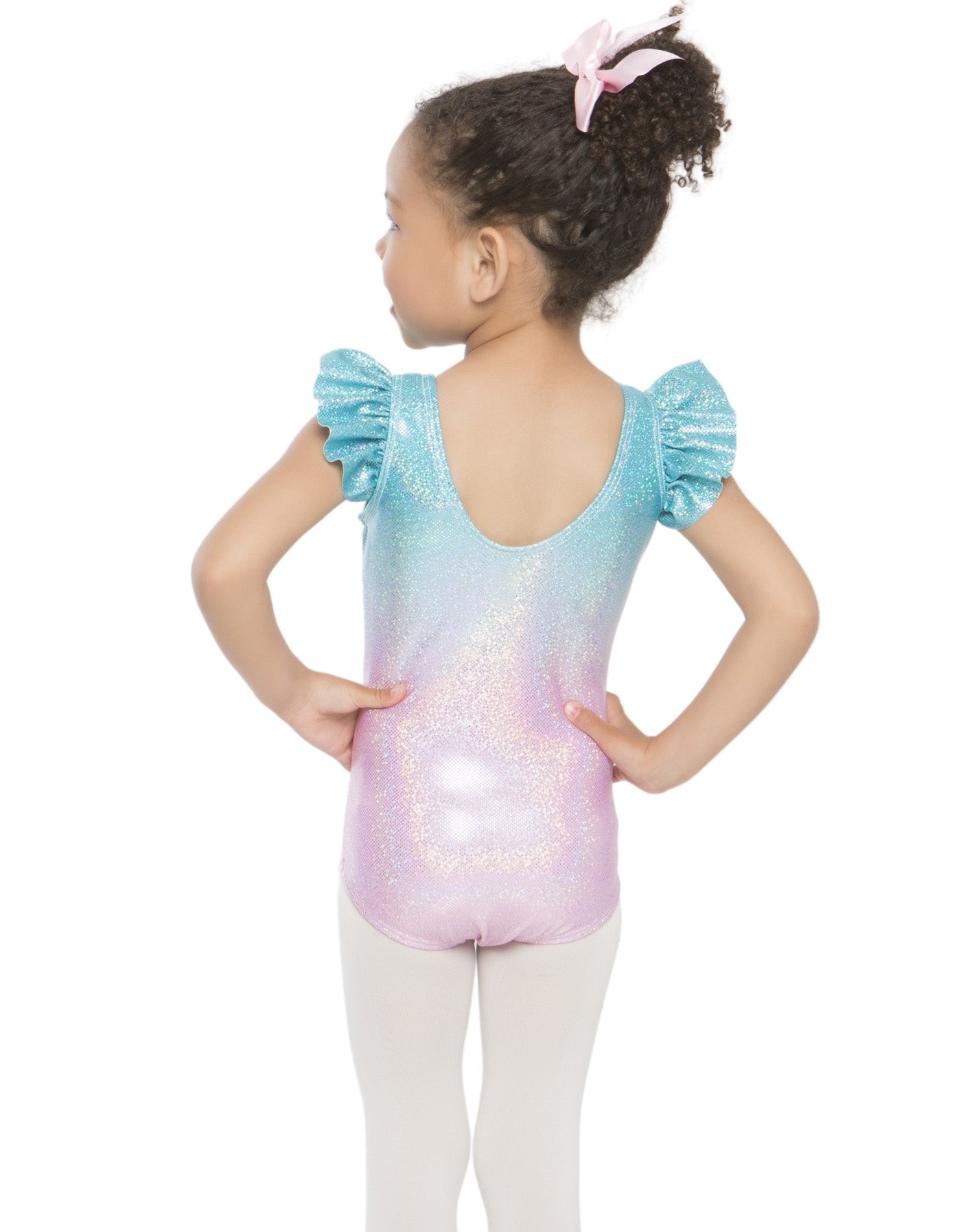 Unicorn Ballet Rainbow Smiling Eyes Tank Gather Sleeve Leotard