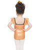 Happy Halloween Solid Camisole Flutter Sleeve Leotard