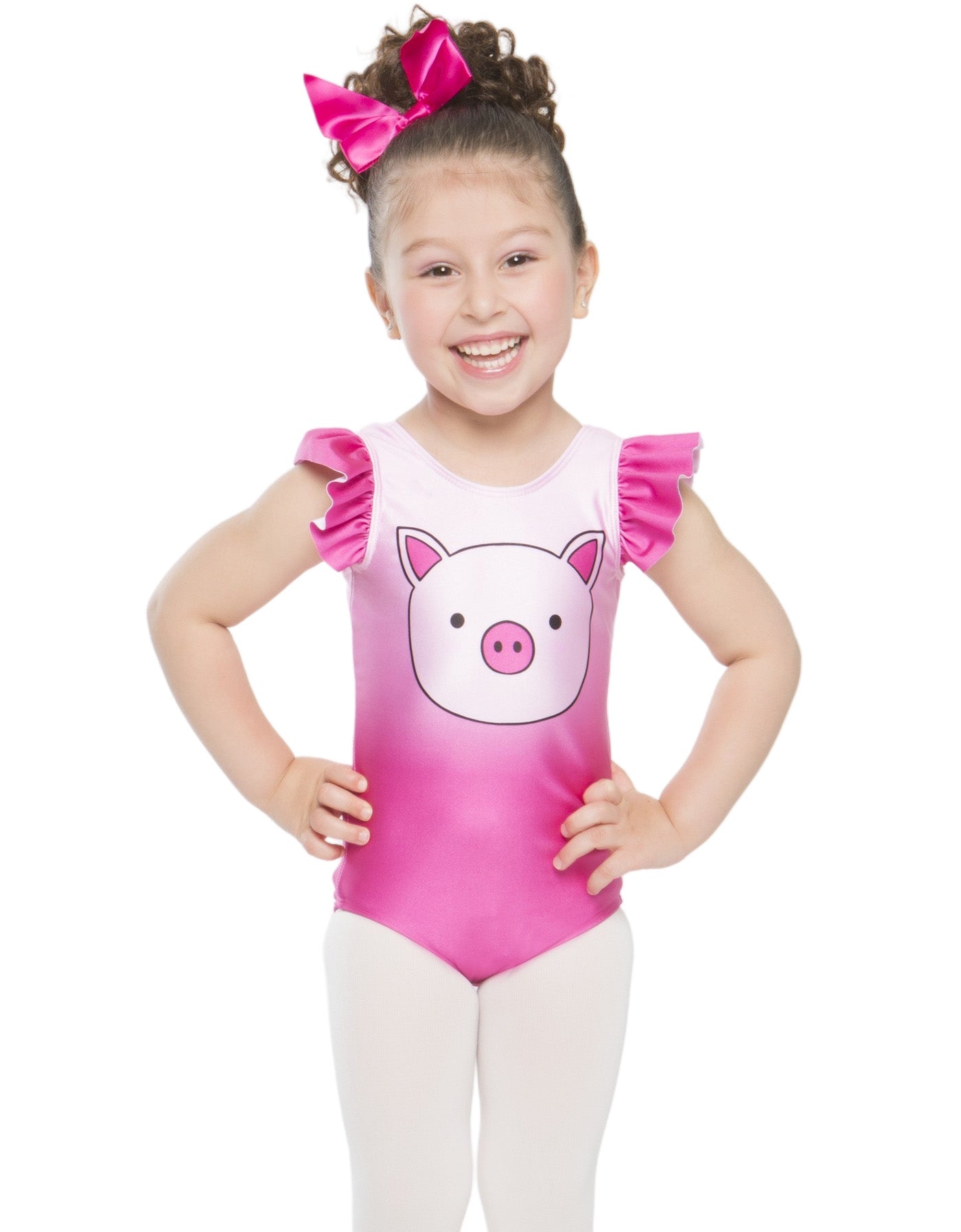 Barnyard Ballet Pig Tank Gather Sleeve Leotard