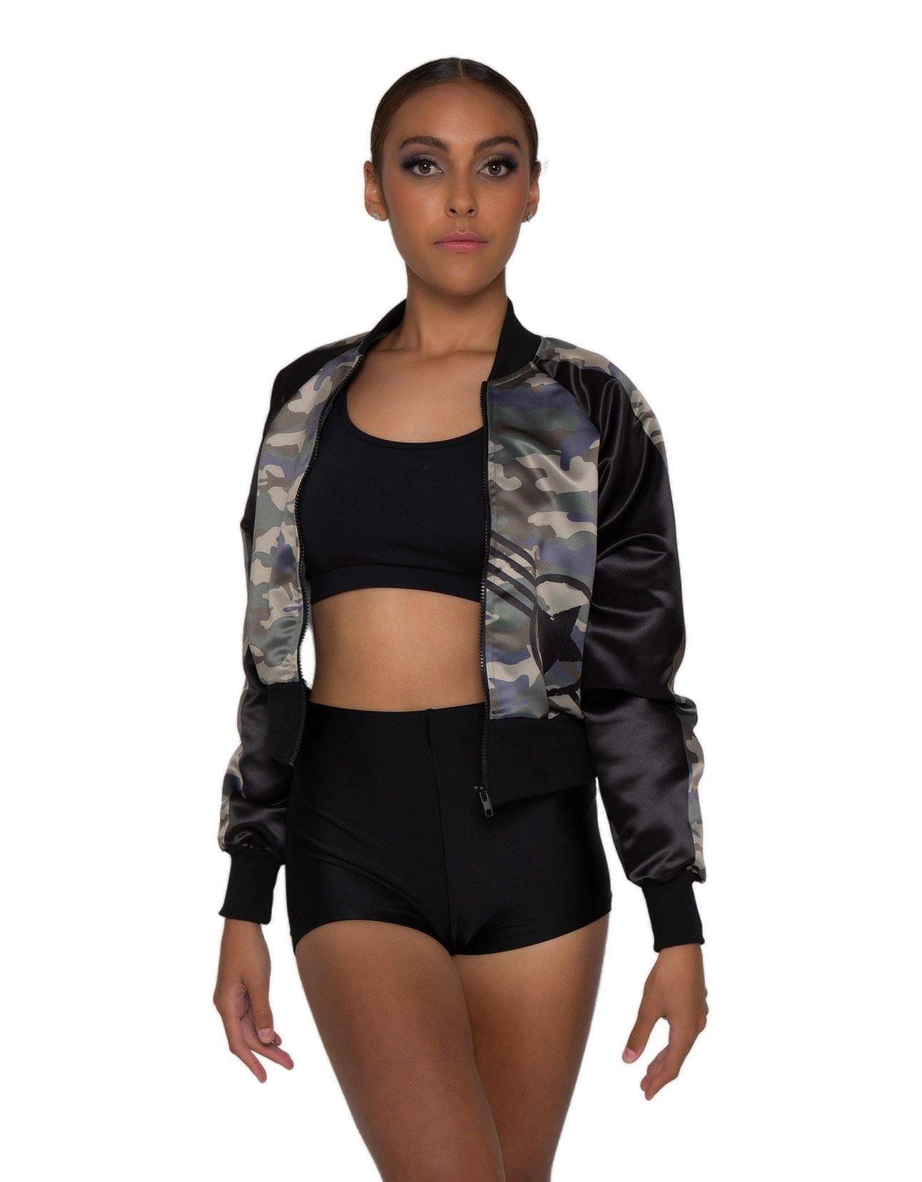 Army Camo Cropped Jockey Jacket - Hamilton Theatrical