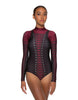 Laced Up LS Tneck Zipper Back Leotard - Hamilton Theatrical