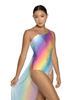 Rainbow Connection One Shoulder Leotard with Sash - Hamilton Theatrical