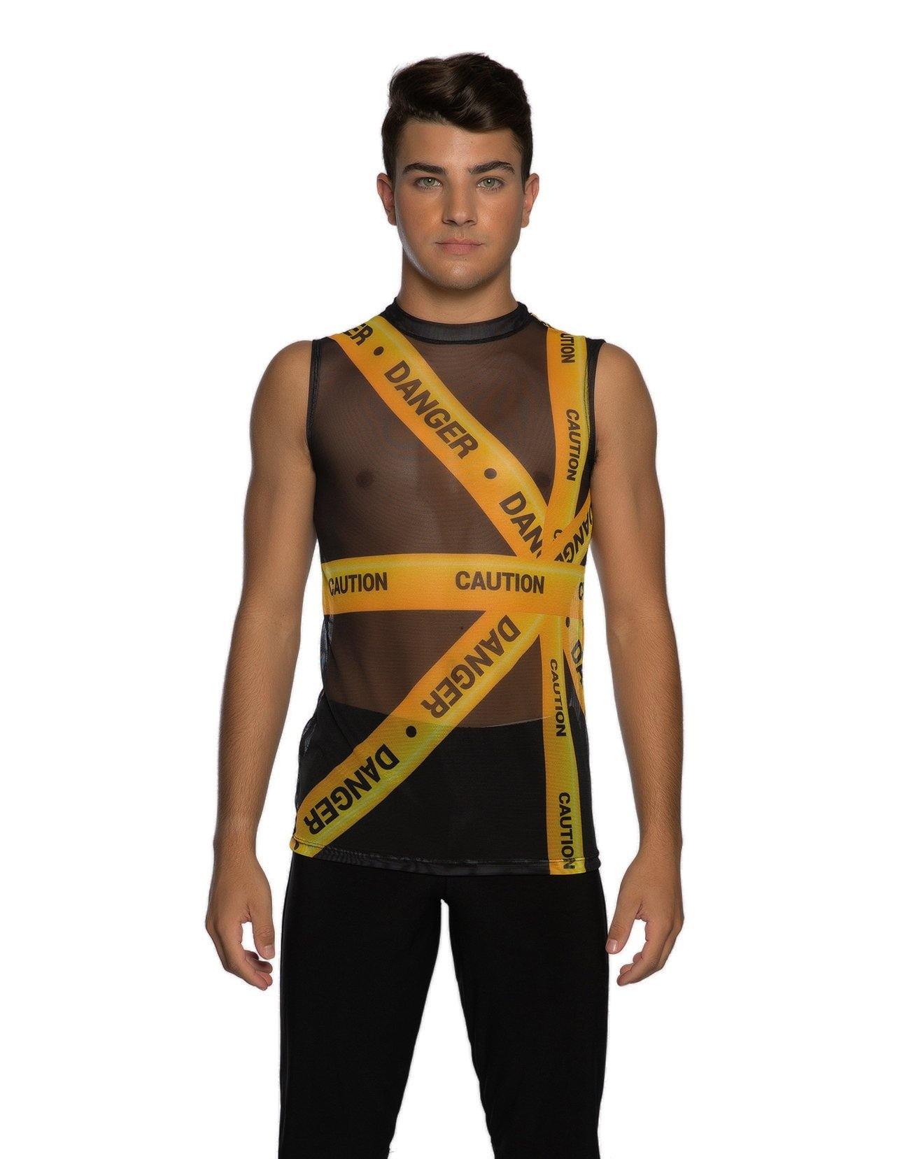 Caution Tape Mesh Boys Tank - Hamilton Theatrical