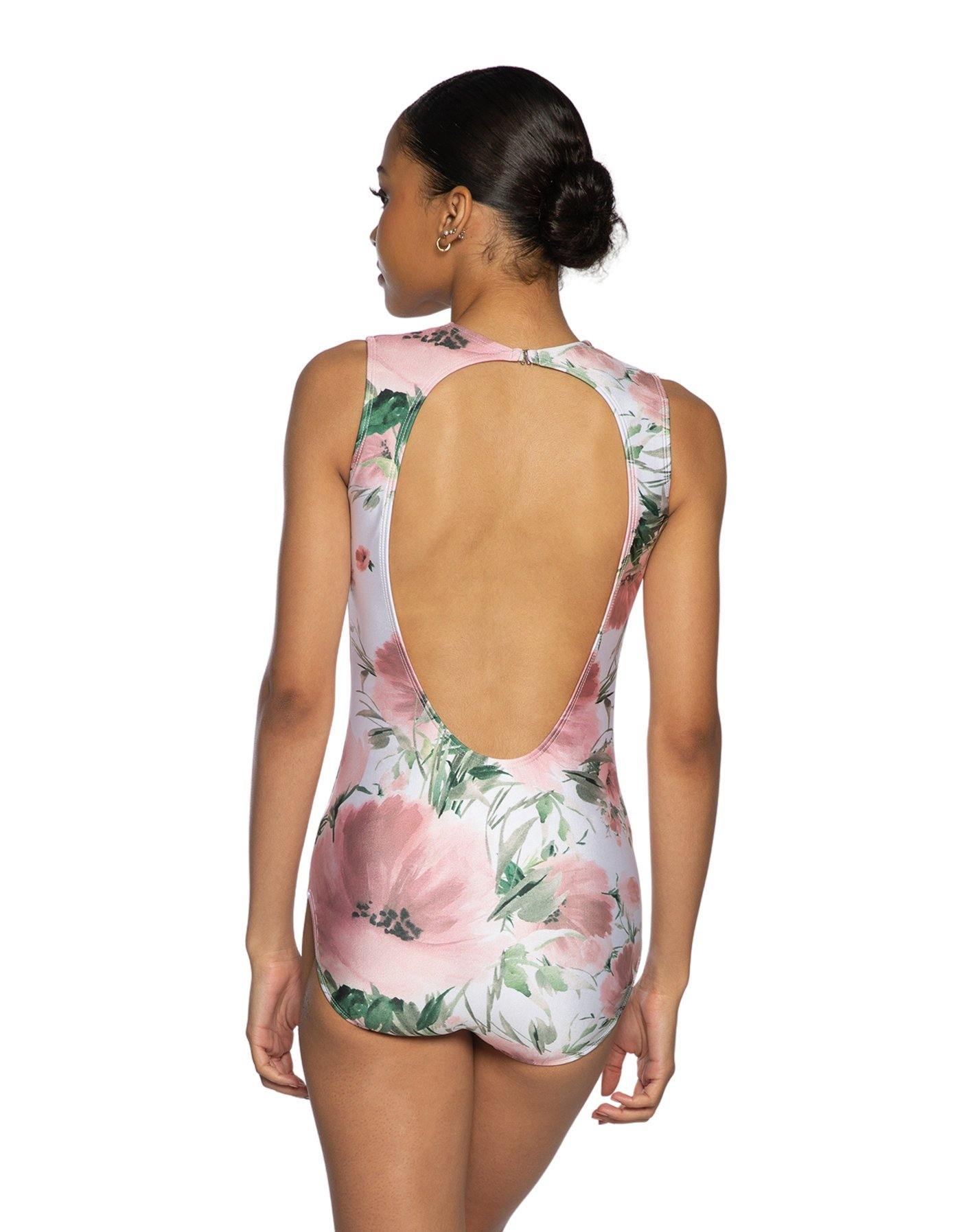 Pale Poppies Sleeveless Open Back Leotard - Hamilton Theatrical