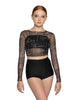 She/Her He/Him LS Mesh Crop Top - Hamilton Theatrical