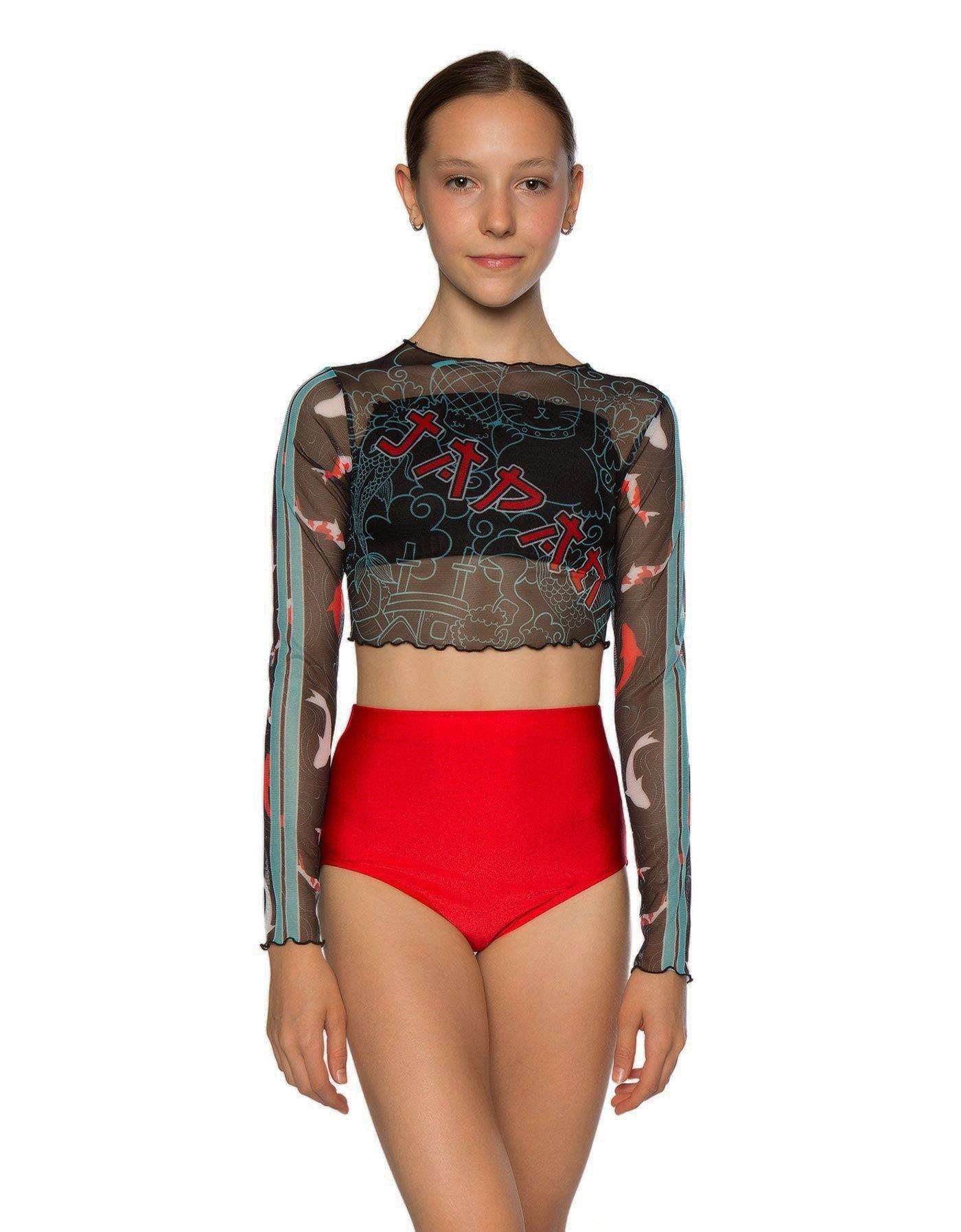 Tokyo LS Mesh Crop Top - Hamilton Theatrical