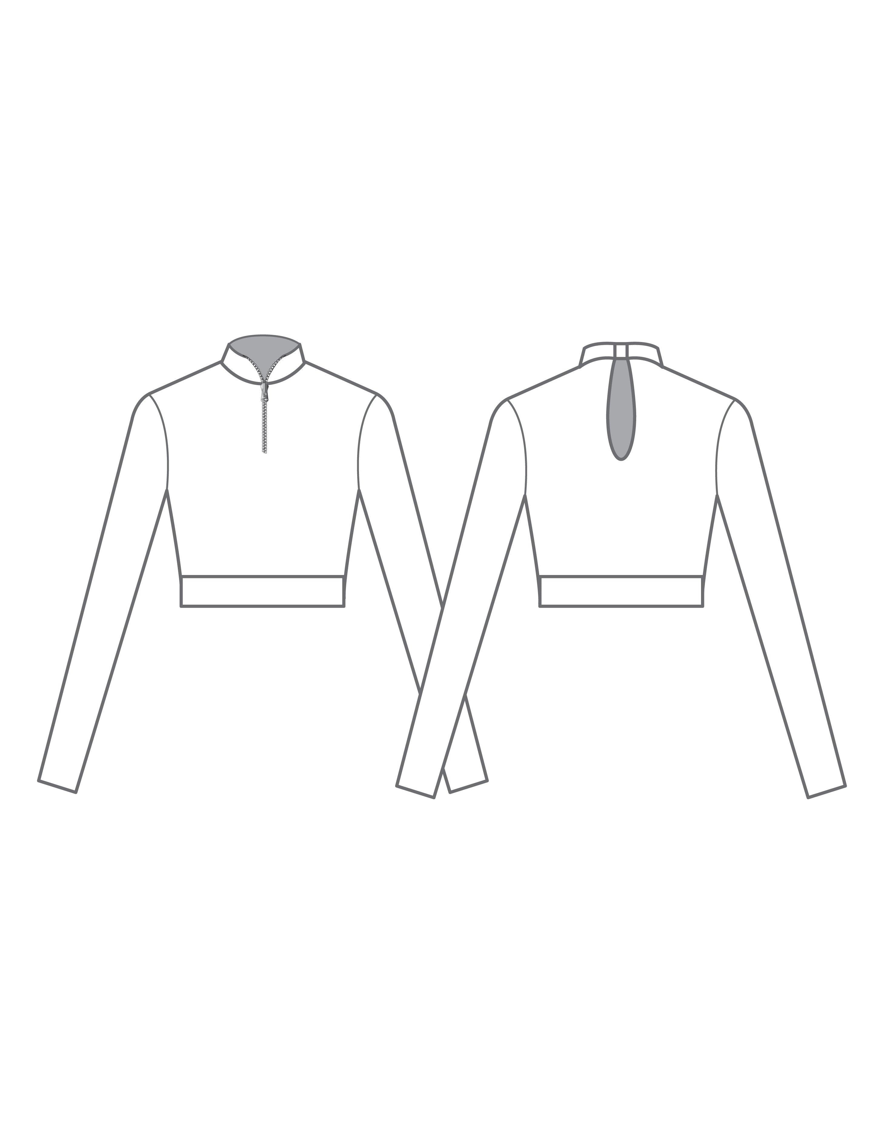 Classic Zipper Front Crop Top - Hamilton Theatrical