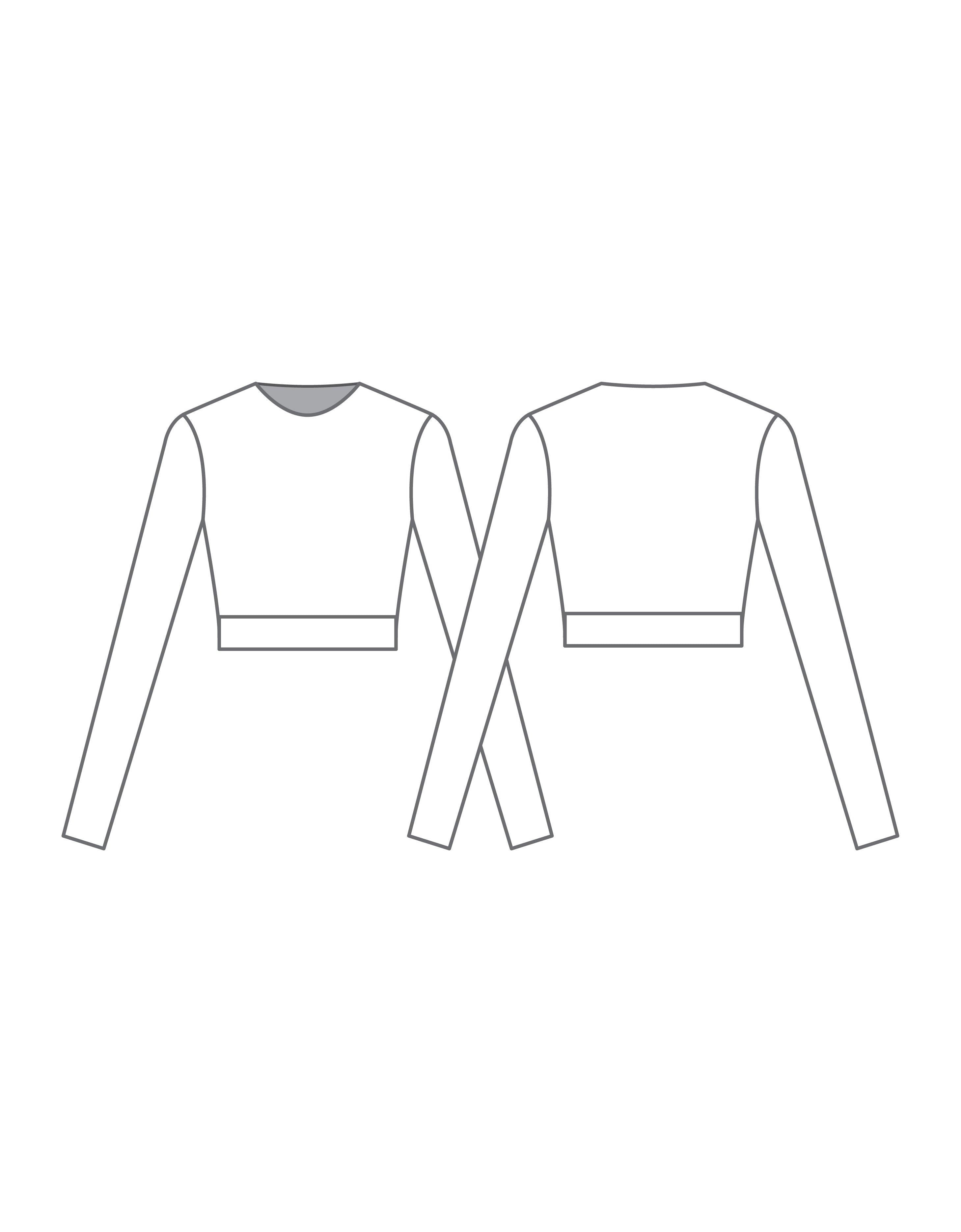 Crosshatch Long Sleeve Crop - Hamilton Theatrical