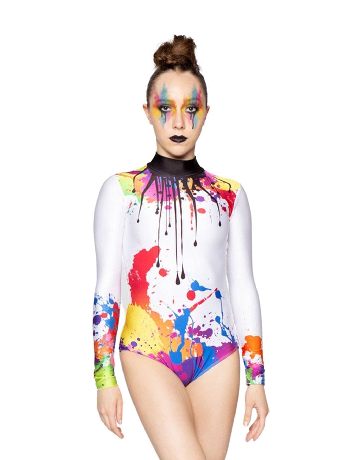 Paint Splatter LS Tneck Leotard - Hamilton Theatrical