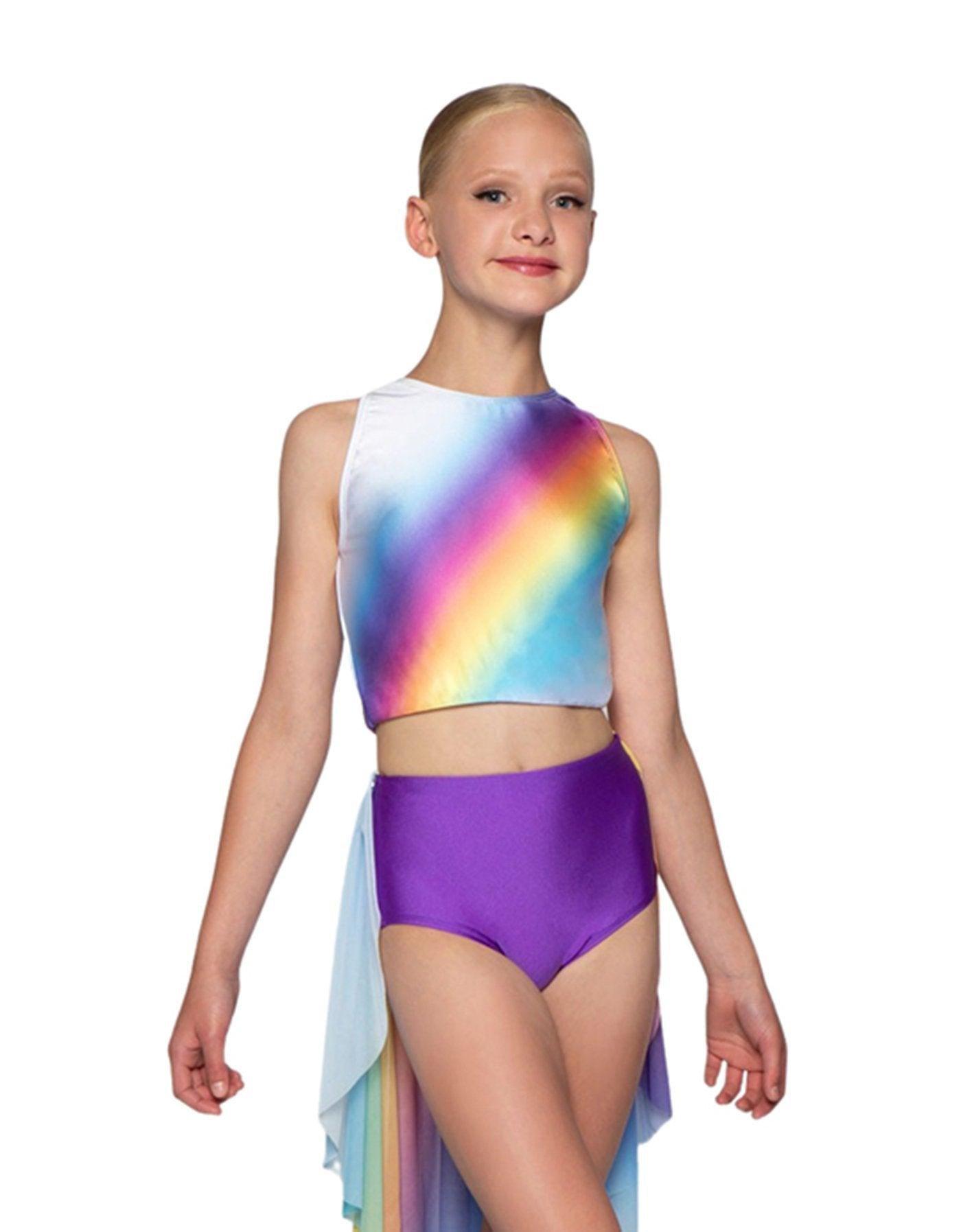 Rainbow Connection Printed Open Ballroom Skirt - Hamilton Theatrical