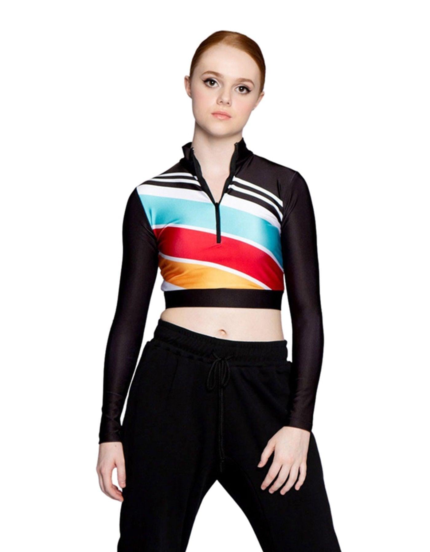 Rise Up LS Zipper Front Crop Top - Hamilton Theatrical