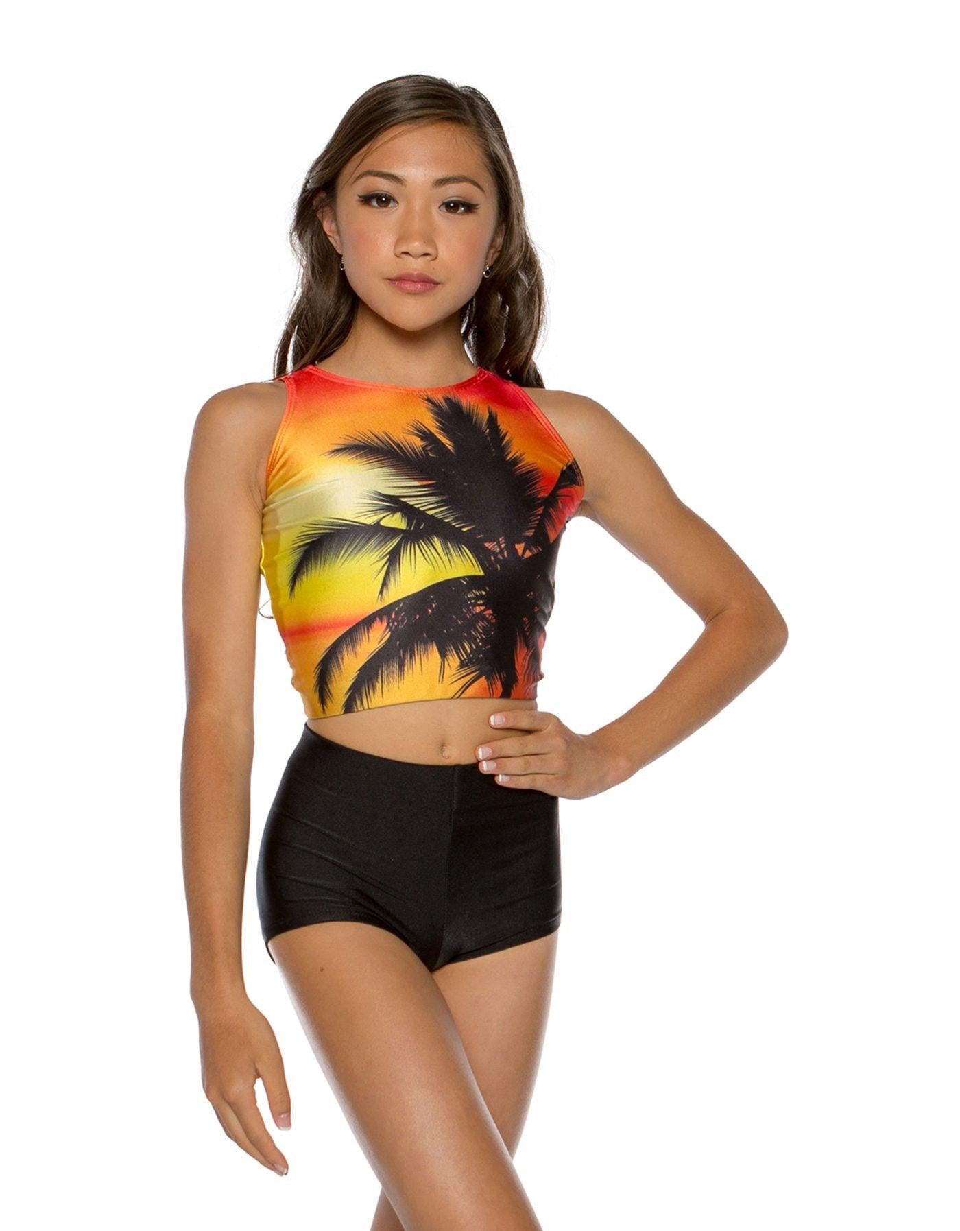 Tropical Sleeveless Crop Top - Hamilton Theatrical